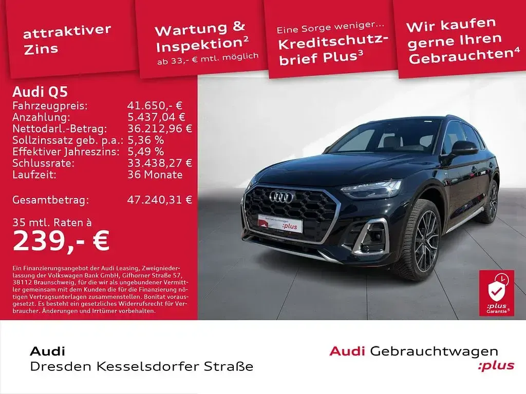 Gebraucht Audi Q5 Ambiente 204 PS (150 kW) 2024 Mythosschwarz metallic SUV
