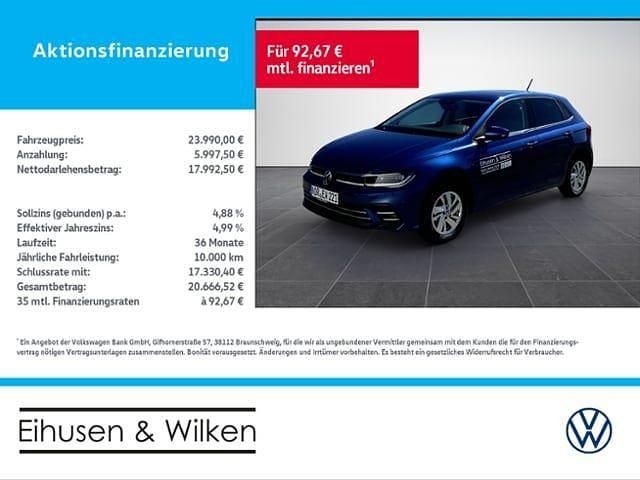 Reef blue metallic Gebraucht 2025 VW Polo Style Kleinwagen | 23.990 € (Etwas zu teuer) - Bild 1/4