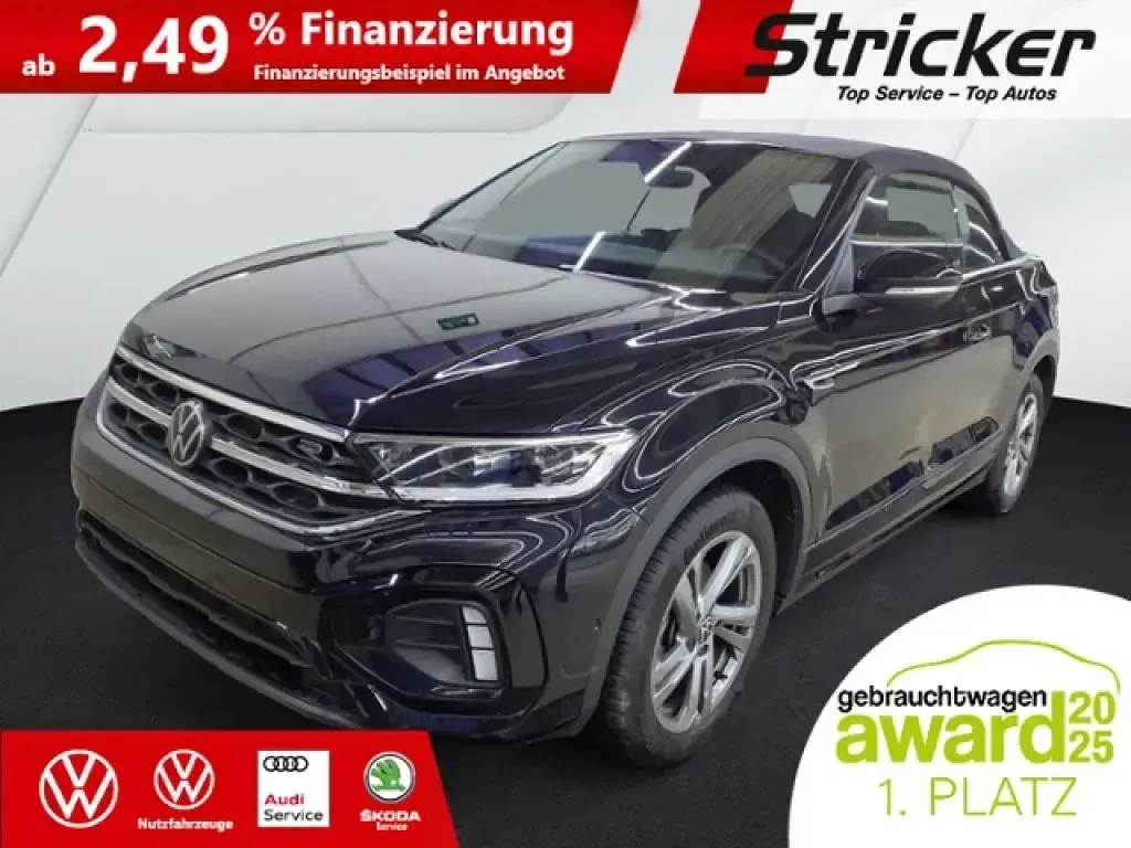 Gebraucht VW T-Roc Cabriolet R-line 150 PS (110 kW) 2025 Deep black perleffekt schwarz Cabrio