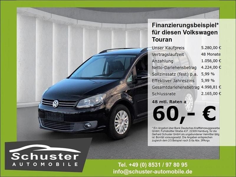Gebraucht VW Touran S 140 PS (102 kW) 2012 Schwarz Van / Kleinbus