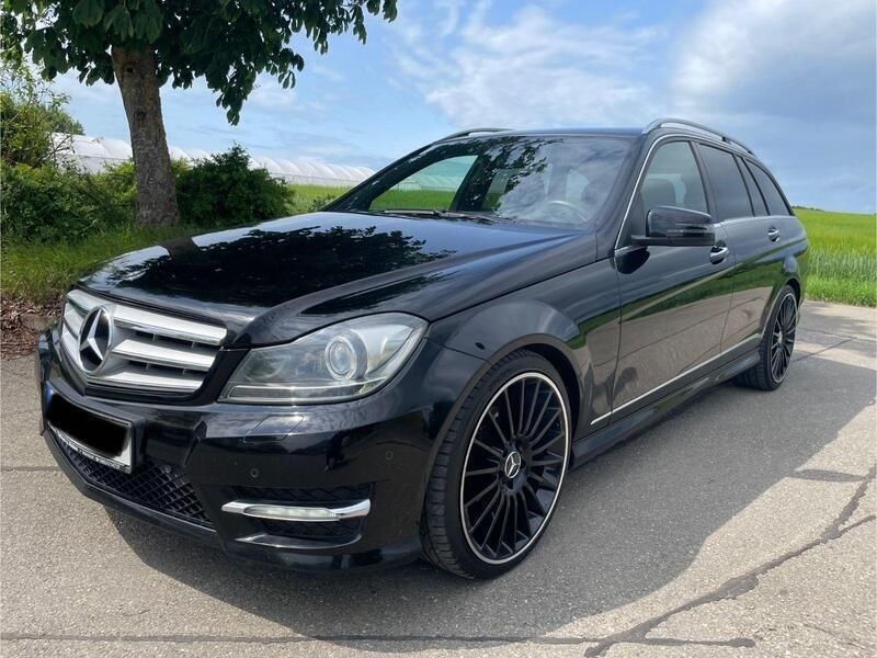 Schwarz Gebraucht 2011 Mercedes C250 AMG line Kombi | 9.500 € (Superpreis) - Bild 1/4