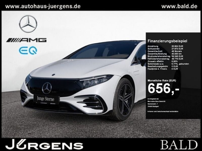 Weiß manufaktur lack manufaktu Gebraucht 2023 Mercedes EQS500 AMG Limousine | 73.380 € (Fairer Preis) - Bild 1/4