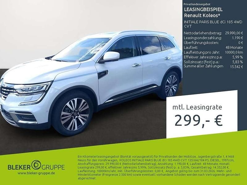 Kyanitweiß metallic Gebraucht 2023 Renault Koleos Initiale Paris SUV | 29.990 € - Bild 1/3