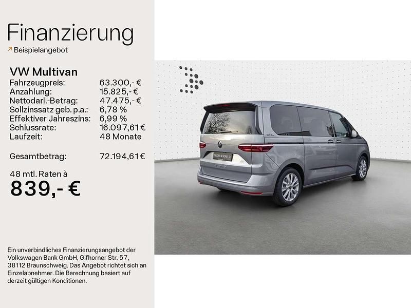 Neu VW Multivan Goal 150 PS (110 kW) 2025 Monosilber metallic Van