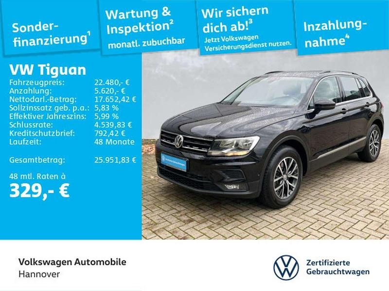 Deep black perleffekt Gebraucht 2020 VW Tiguan Comfortline SUV | 22.480 € (Guter Preis) - Bild 1/3
