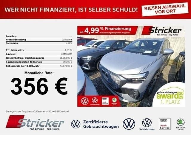 Silber Gebraucht 2023 Audi Q4 e-tron Advanced Plus SUV | 29.949 € (Superpreis) - Bild 1/3