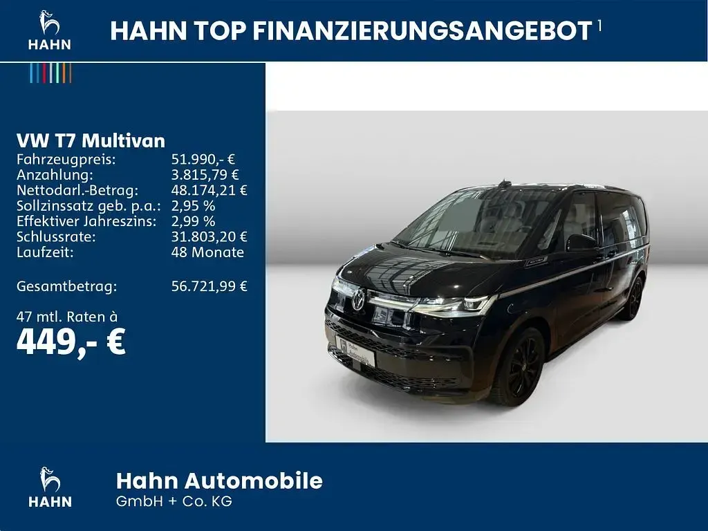 Begagnad VW Multivan Style 150 HK (110 kW) 2025 Svart Minibuss