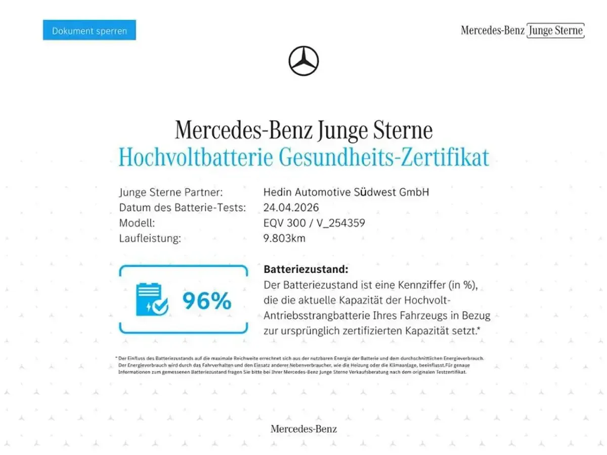 Gebraucht Mercedes EQV300 150 kW (204 PS) 2025 Gold Van / Kleinbus
