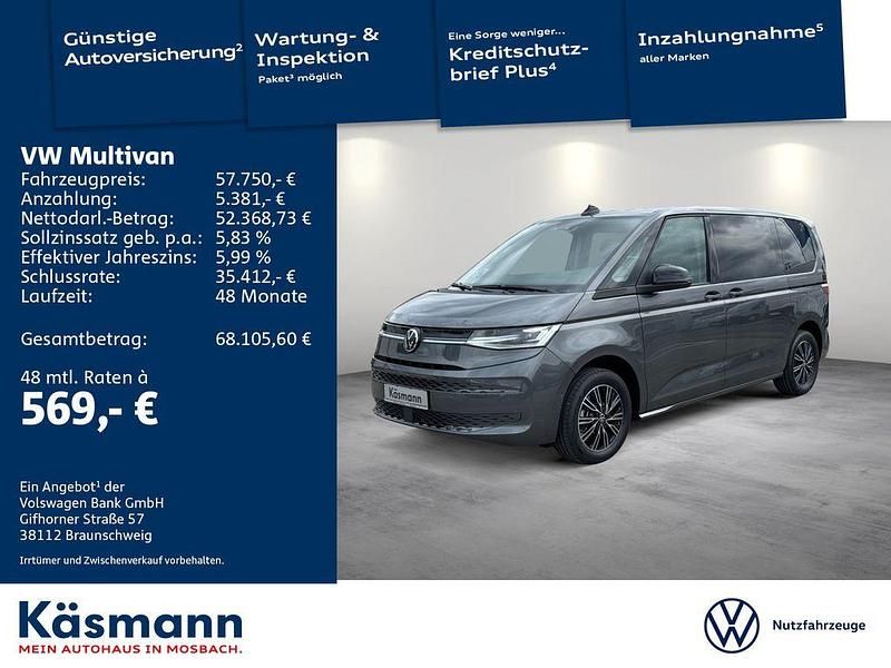 Grau Neu 2025 VW Multivan Goal Van | 56.490 € - Bild 1/4