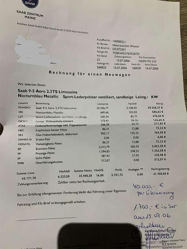 Gebraucht Saab 9-5 Aero 260 PS (191 kW) 2006 Blau Limousine