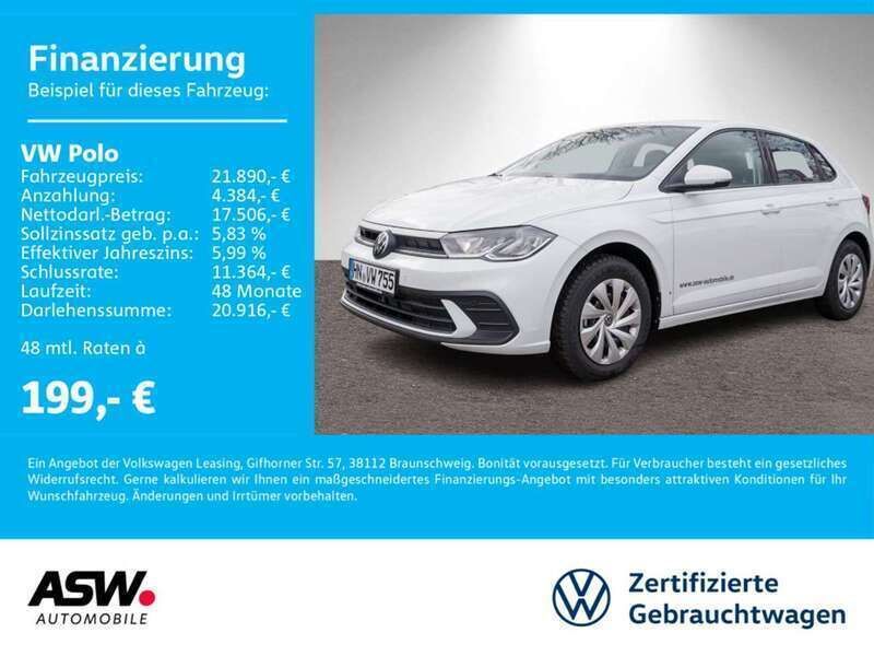 Pure white Gebraucht 2024 VW Polo Life Limousine | 21.890 € (Fairer Preis) - Bild 1/4