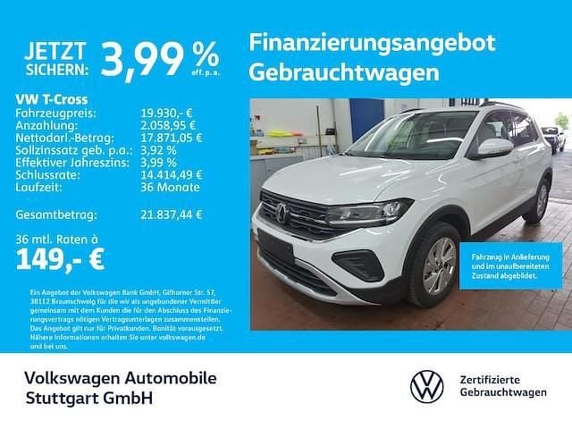 Pure white Gebraucht 2024 VW T-Cross Life SUV | 19.930 € (Guter Preis) - Bild 1/4