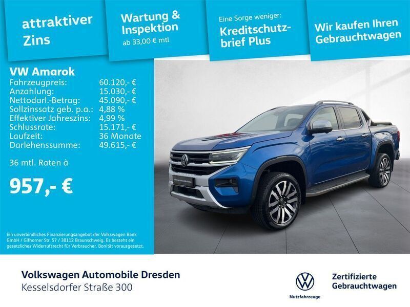 Bright blue metallic Gebraucht 2024 VW Amarok Aventura Abholung | 60.120 € - Bild 1/4