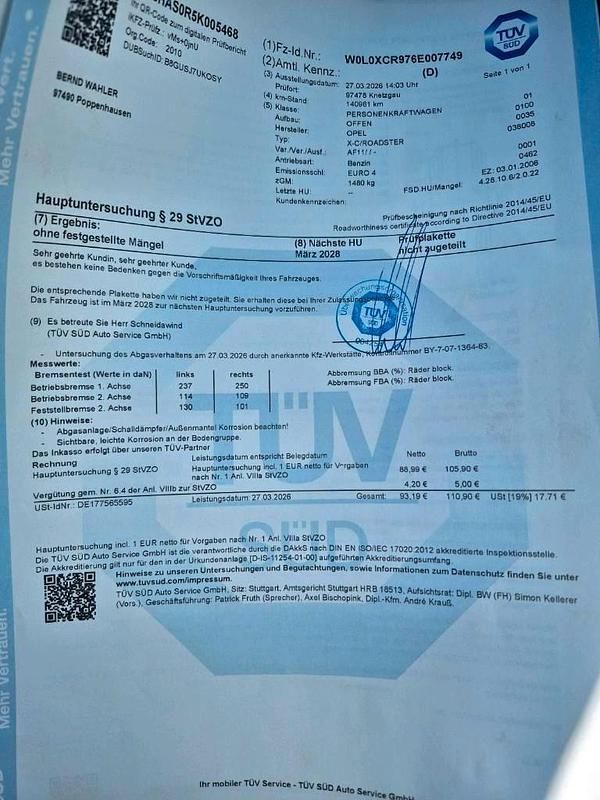 Gebraucht Opel Tigra 125 PS (91 kW) 2006 Grau Cabrio