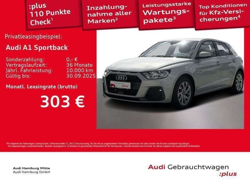 Tausilber metallic Gebraucht 2025 Audi A1 Advanced Kleinwagen | 22.977 € (Superpreis) - Bild 1/3