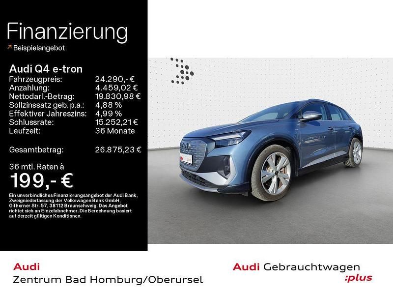 Blau Gebraucht 2021 Audi Q4 e-tron S-Line SUV | 24.290 € - Bild 1/4