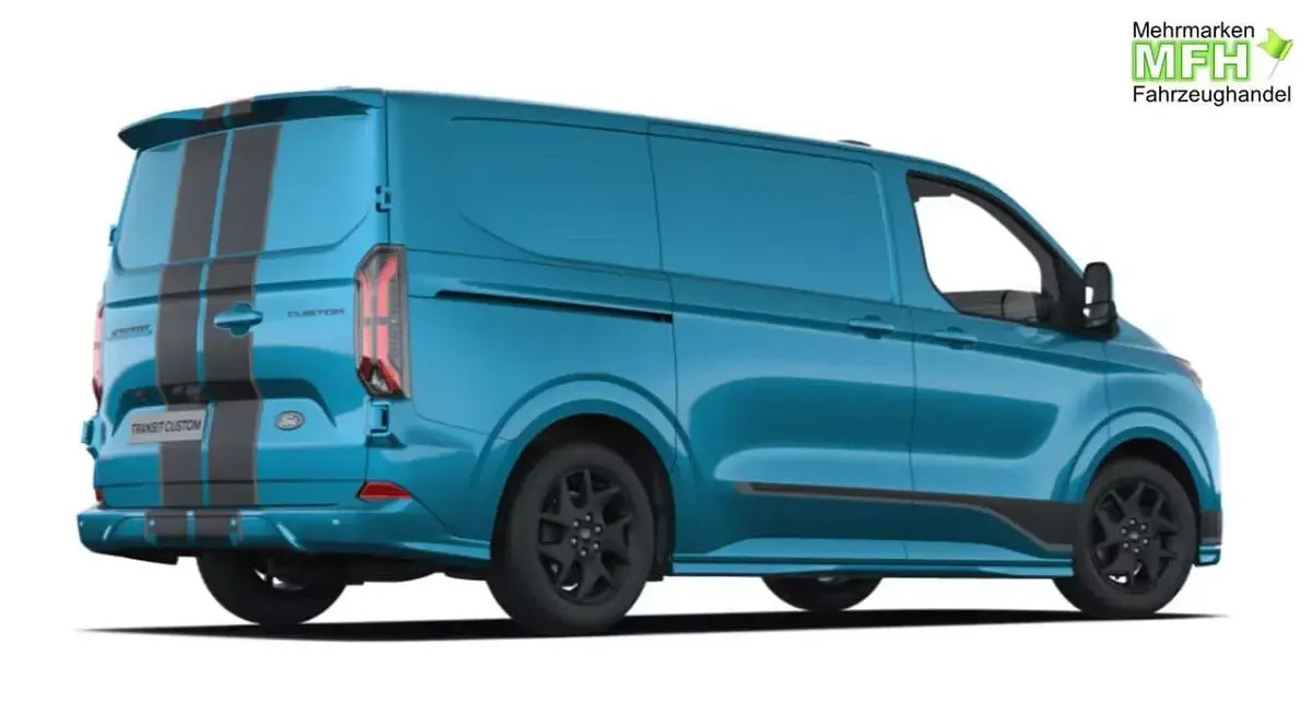 Neu Ford E-Transit Sport 160 kW (218 PS) 2026 Digital aqua blue metallic Van