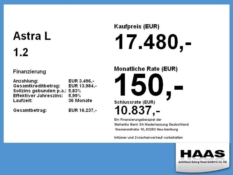 Gebraucht Opel Astra Enjoy 110 PS (80 kW) 2023 Blau/typ aussenverkleidung met Limousine