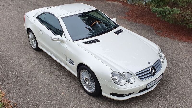 Gebraucht Mercedes SL500 AMG 306 PS (225 kW) 2006 Weiß metallic Cabrio