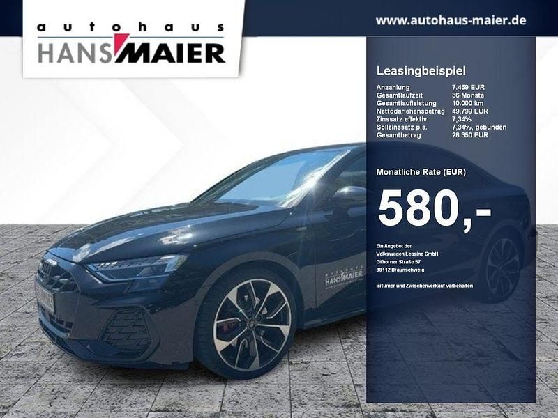 Mythosschwarz metallic Gebraucht 2025 Audi A3 S-Line Limousine | 49.799 € - Bild 1/4