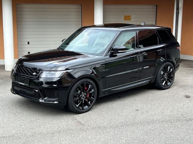 Santorini black Gebraucht 2021 Land Rover Range Rover Sport SUV | 51.900 € (Superpreis) - Bild 1/4