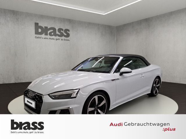 Gletscherweiß metallic/verdeck schwarz Gebraucht 2024 Audi A5 Cabriolet S-Line Cabrio | 50.900 € (Teuer) - Bild 1/4