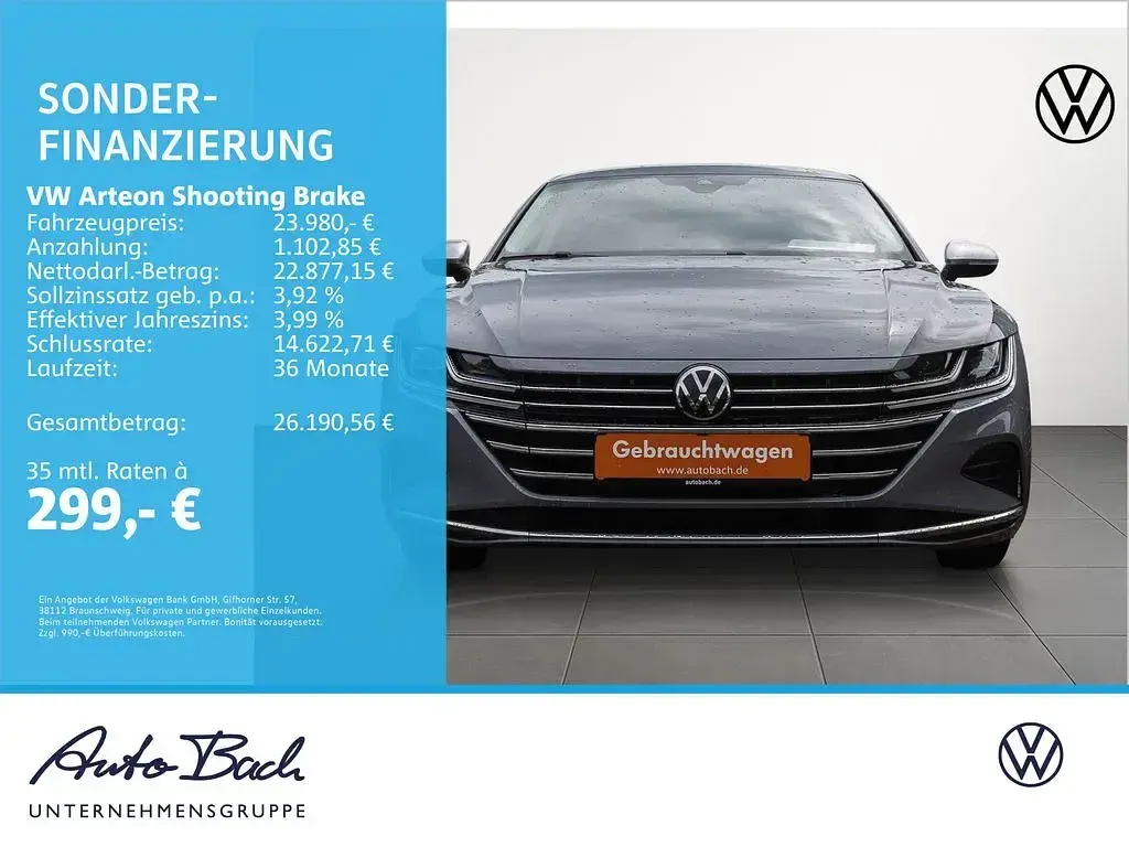 Gebraucht VW Arteon Elegance 190 PS (139 kW) 2023 Mondsteingrau Kombi