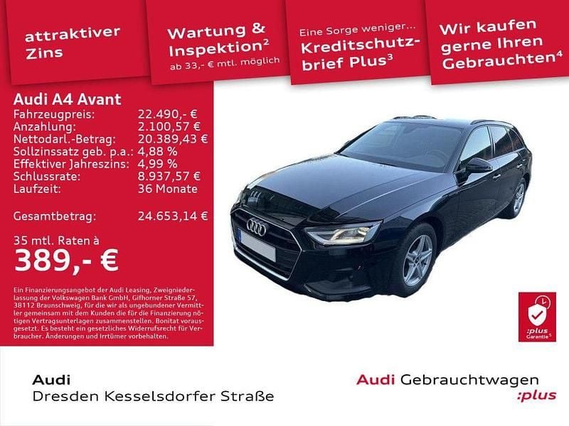 Gebraucht Audi A4 Design 150 PS (110 kW) 2021 Brillantschwarz Kombi