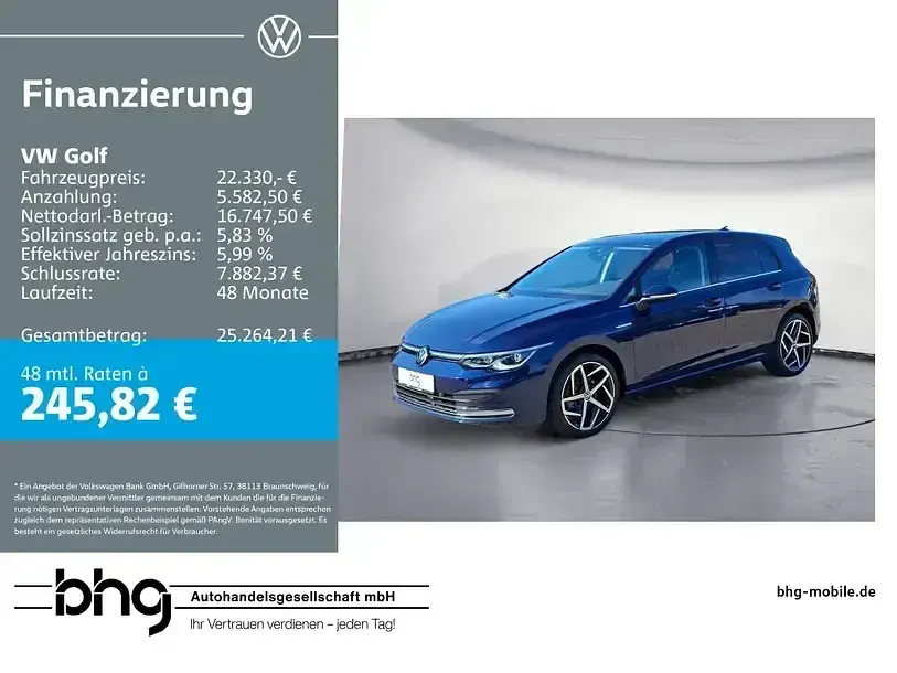 Gebraucht VW Golf VIII Style 131 PS (96 kW) 2022 Limousine