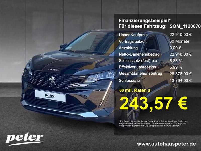 Schwarz Gebraucht 2022 Peugeot 3008 Allure SUV | 22.940 € (Fairer Preis) - Bild 1/4