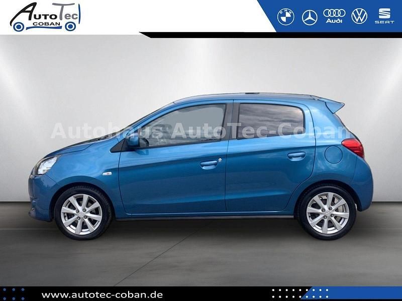 Gebraucht Mitsubishi Space Star 80 PS (58 kW) 2014 Blau Kleinwagen