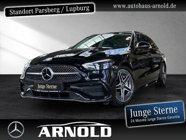Schwarz (obsidianschwarz) Gebraucht 2023 Mercedes C300 AMG line Kombi | 44.850 € (Fairer Preis) - Bild 1/4