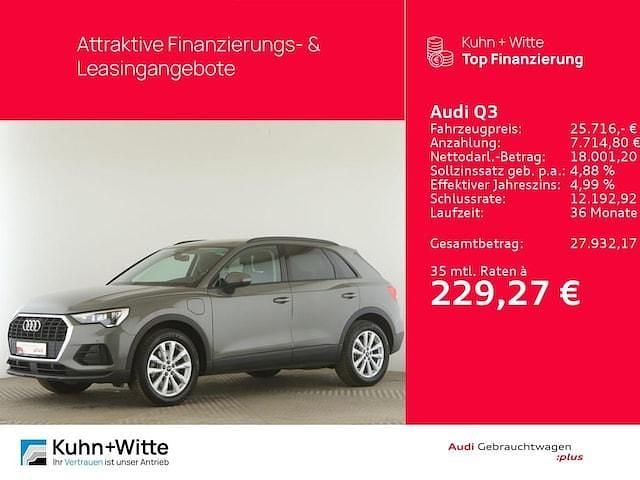Chronosgrau metallic Gebraucht 2021 Audi Q3 Basis SUV | 25.716 € (Guter Preis) - Bild 1/4