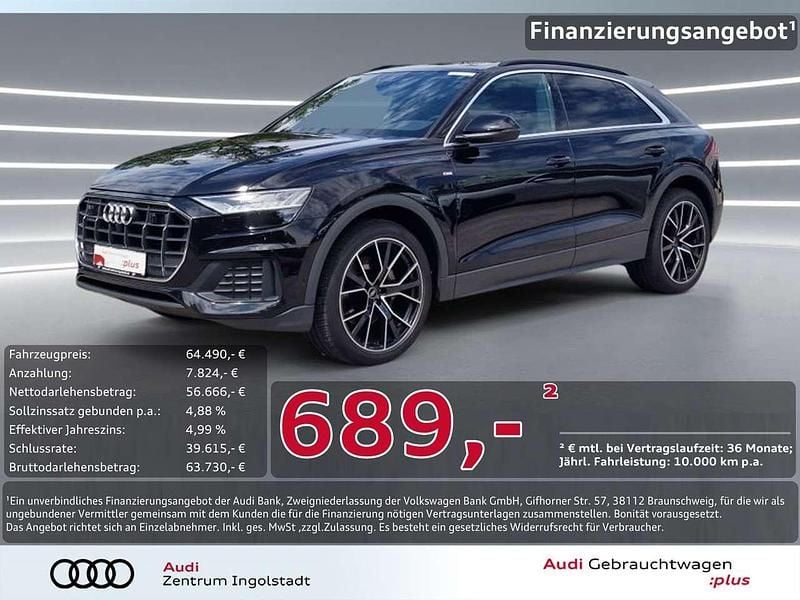 Gebraucht Audi Q8 S-Line 286 PS (210 kW) 2022 Schwarz metallic SUV