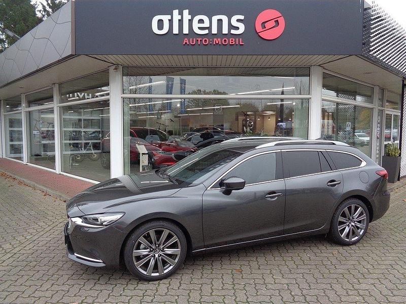 Matrixgrau metallic Gebraucht 2021 Mazda 6 Sports-Line Kombi | 25.480 € (Fairer Preis) - Bild 1/4