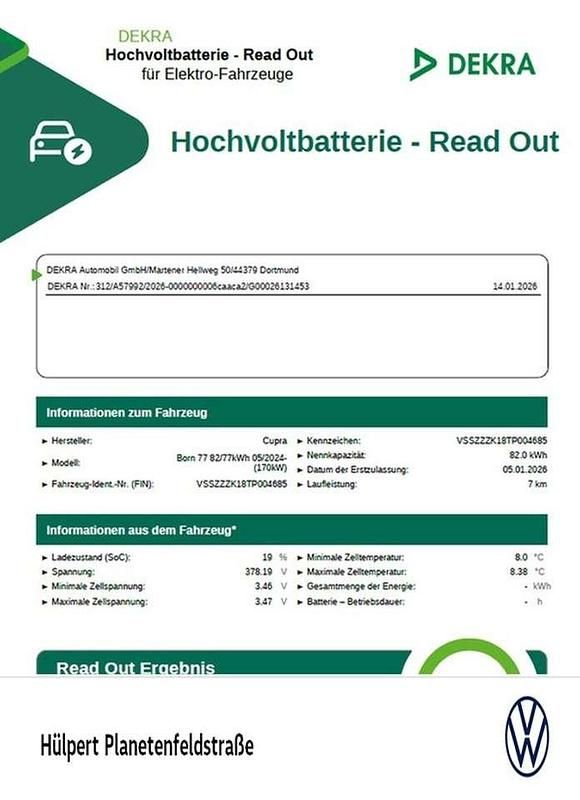 Neu Cupra Born 169 kW (231 PS) 2026 Vaporgrau Kleinwagen