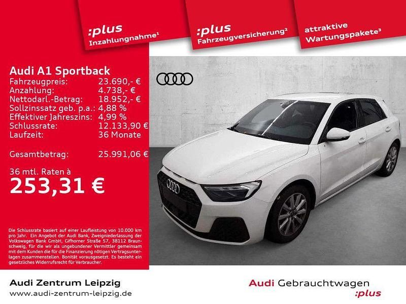 Cortinaweiß Gebraucht 2023 Audi A1 Sportback Sport Kleinwagen | 23.690 € (Fairer Preis) - Bild 1/3