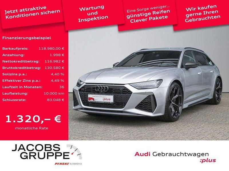 Florettsilber metallic Gebraucht 2023 Audi RS6 Performance Kombi | 118.980 € (Superpreis) - Bild 1/4