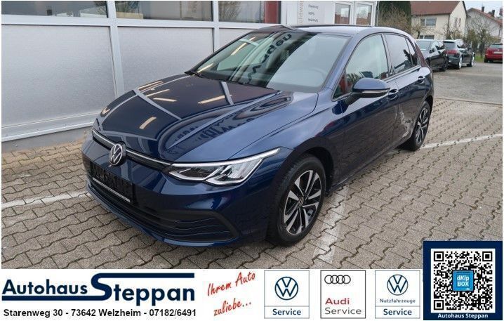 Atlantic blue metallic Gebraucht 2021 VW Golf VIII United Limousine | 18.490 € (Fairer Preis) - Bild 1/4