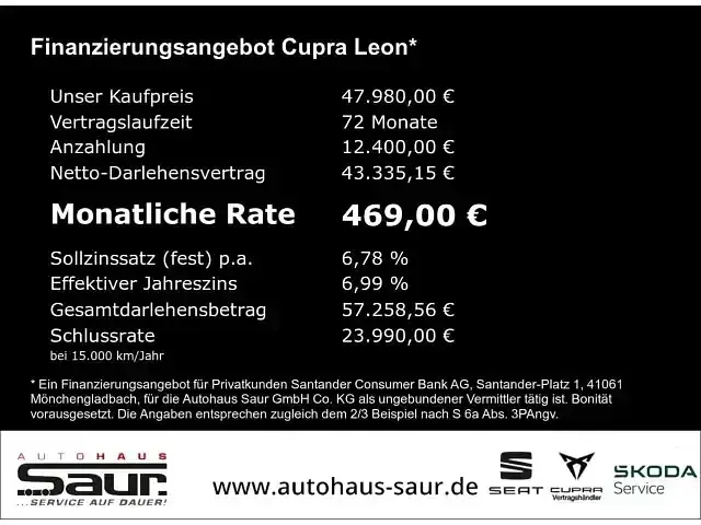 Neu Cupra Leon VZ 333 PS (244 kW) 2025 Schwarz Kombi