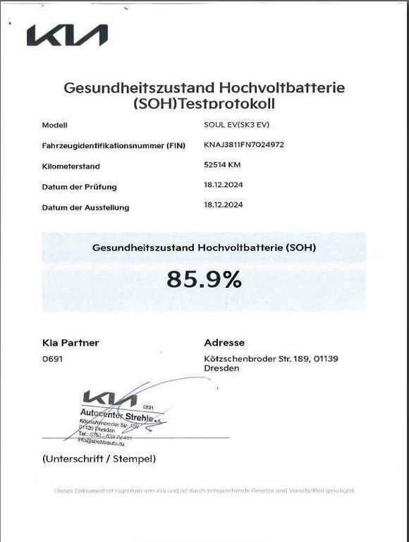 Gebraucht Kia Soul EV Spirit 150 kW (204 PS) 2021 Space cadet green metallic SUV