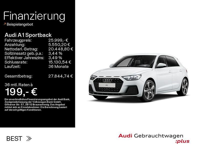 Weiß Gebraucht 2025 Audi A1 Sportback Advanced Kleinwagen | 25.999 € (Etwas zu teuer) - Bild 1/4