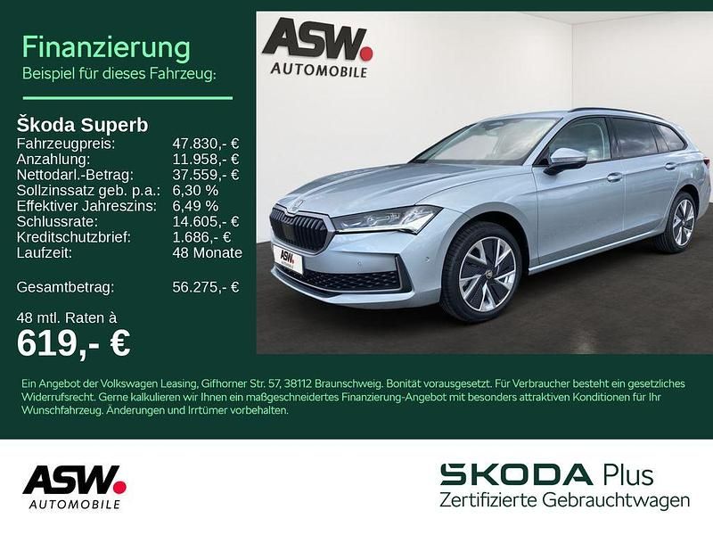 Gebraucht Skoda Superb Selection 150 PS (110 kW) 2024 Pebble silber metallic Kombi
