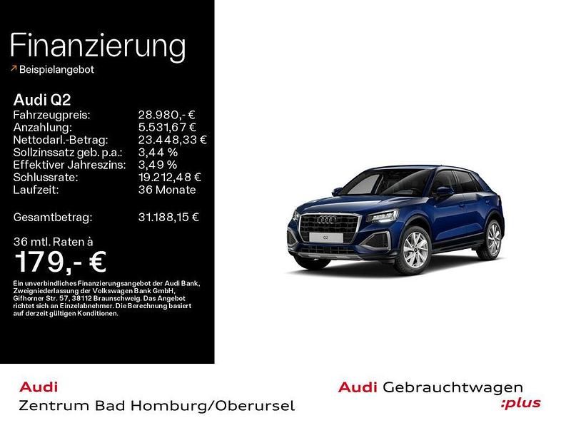 Navarrablau metallic Gebraucht 2025 Audi Q2 Advanced Plus SUV | 28.980 € (Fairer Preis) - Bild 1/4