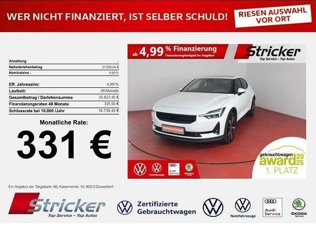 Snow (metallic) Gebraucht 2022 Polestar 2 Long Range Dual motor Limousine | 27.898 € (Fairer Preis) - Bild 1/4