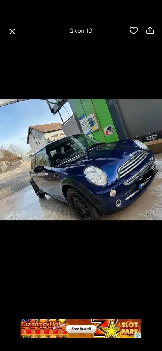 Begagnad Mini Cooper 90 HK (66 kW) 2004 Blå Halvkombi