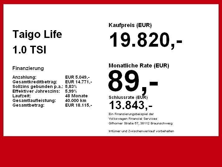 Gebraucht VW Taigo Life 95 PS (69 kW) 2024 Deep black perleffekt SUV