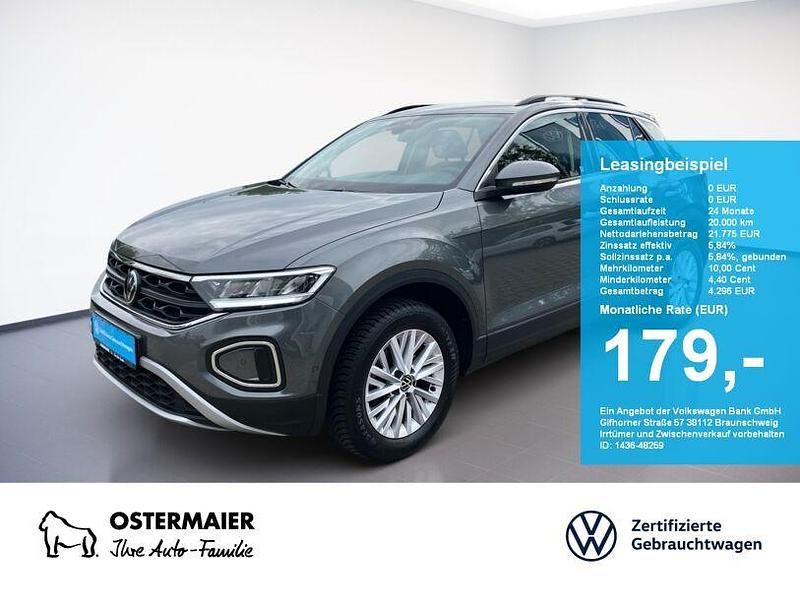 Indiumgrau Gebraucht 2024 VW T-Roc Life SUV | 21.775 € (Guter Preis) - Bild 1/4