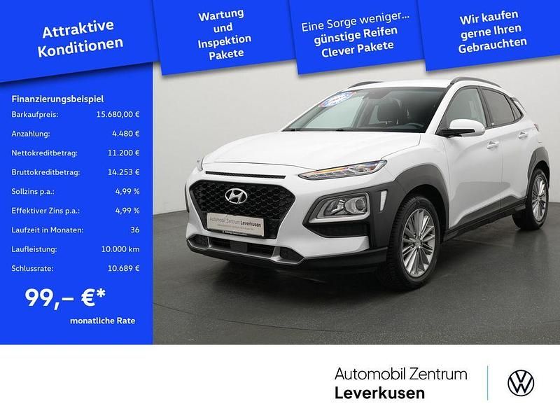 Chalk white Gebraucht 2020 Hyundai Kona Advantage SUV | 15.680 € (Guter Preis) - Bild 1/4