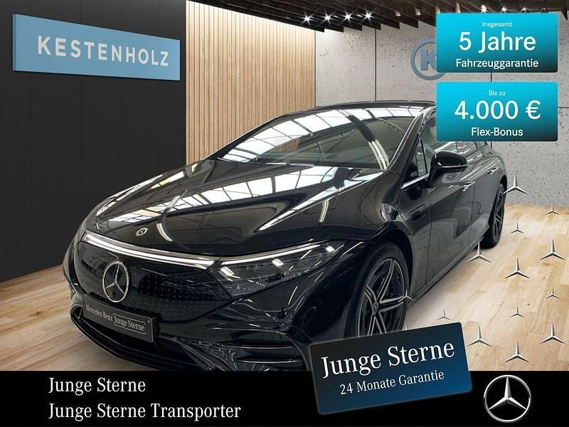 Metalliclack obsidianschwarz Gebraucht 2024 Mercedes EQS450+ AMG Limousine | 84.220 € - Bild 1/4
